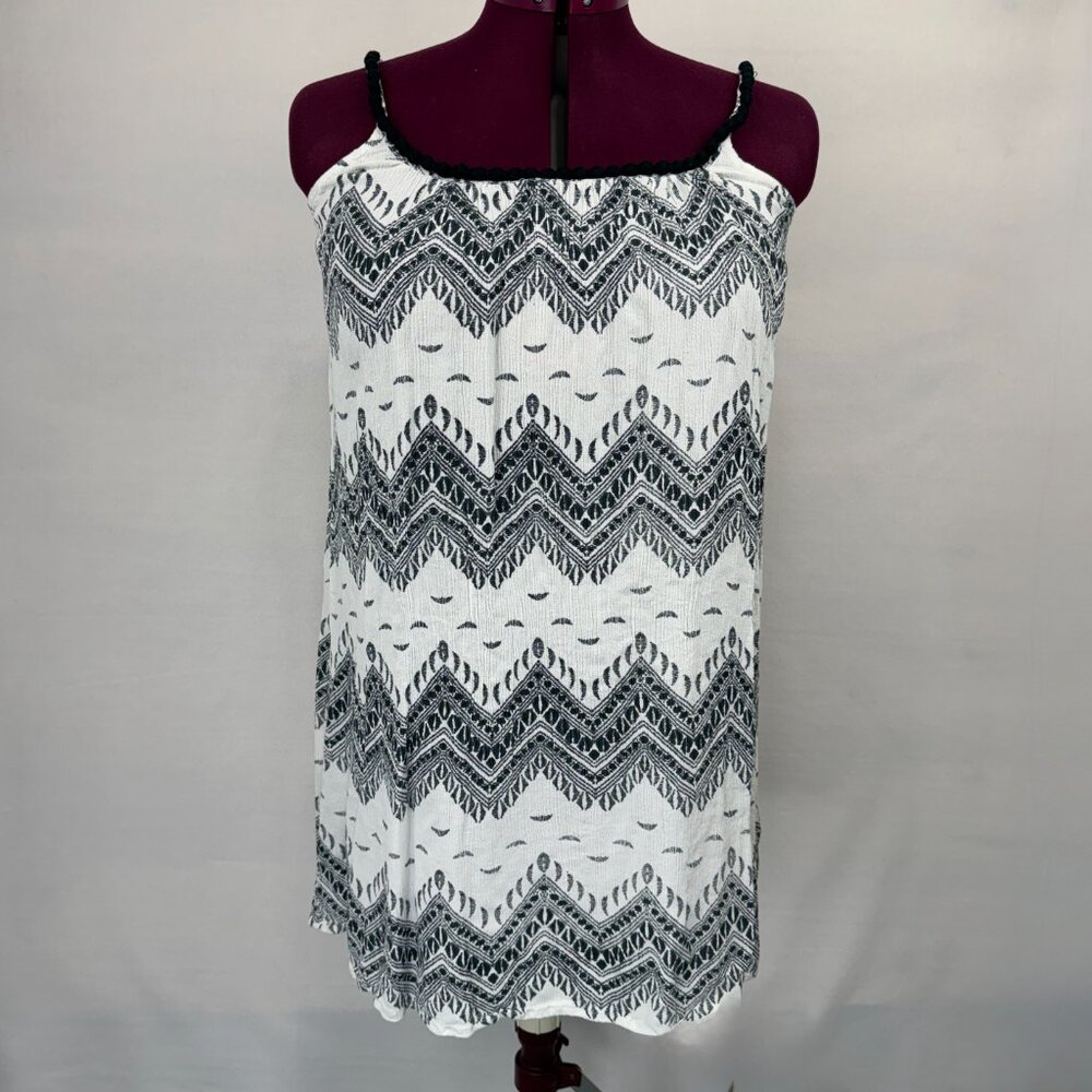 b.young Chevron Print Cami Mini Dress 34 Oversized Viscose Simons Denmark